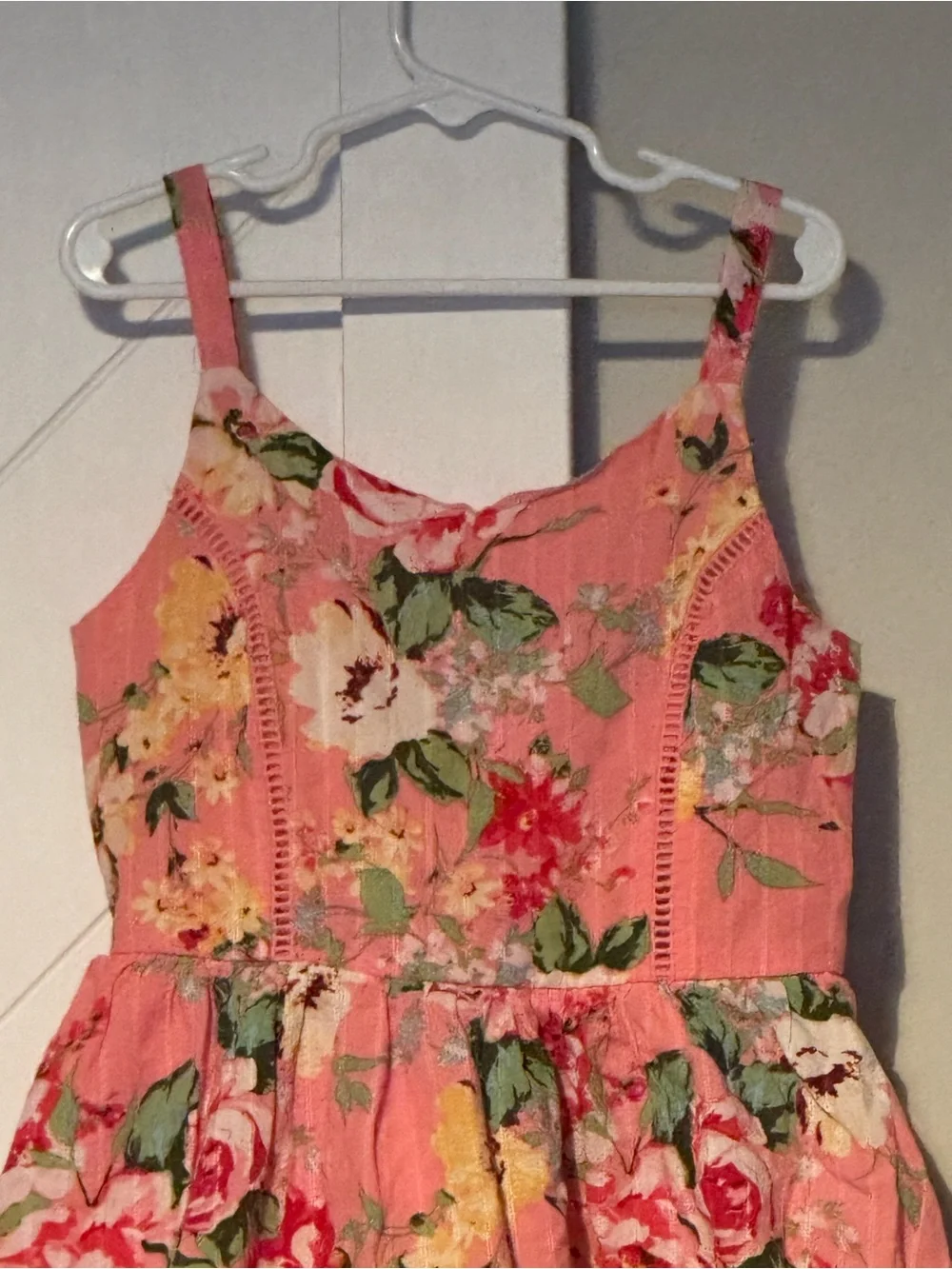 Lilt Girls Floral Pink Sundress Dress Size 8